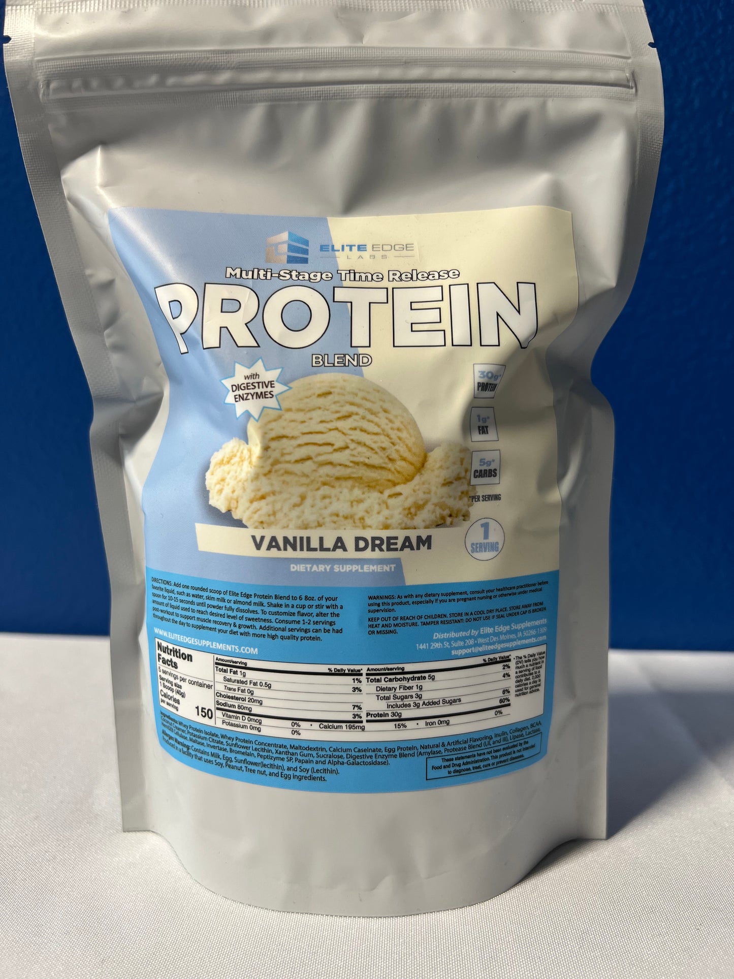 Multi Stage Time Release Protein – Vanilla 5 Serving size
